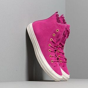 Converse All Star High top Frilly Thrills Sneakers in fuchsia pink & gold Sz 6.5